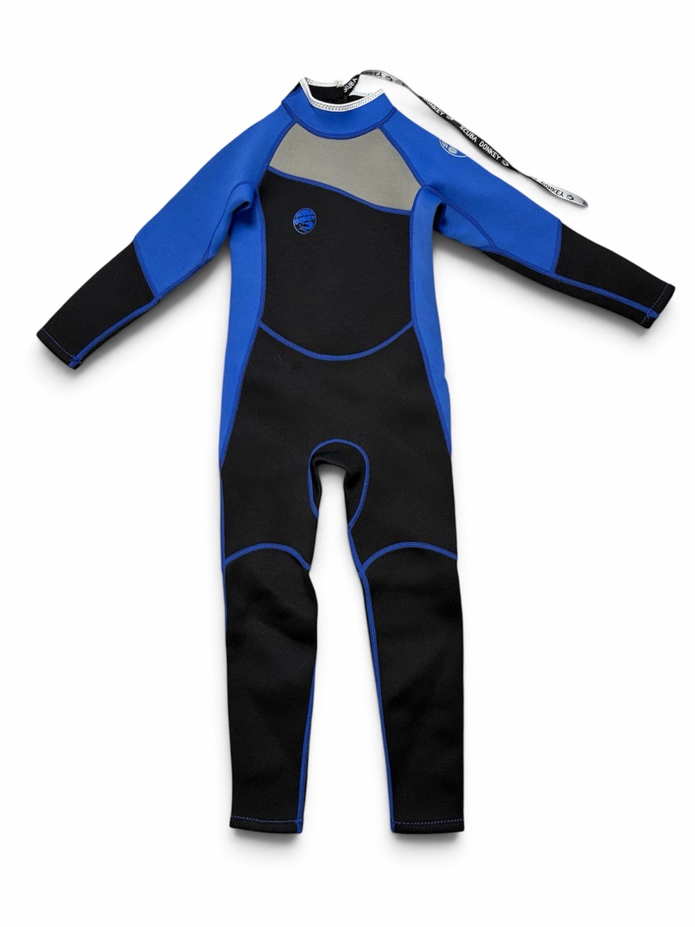 Scuba Donkey Kids Full Wetsuit Size 8 Blue Black Neoprene New With Tags